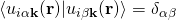 \langle u_{i\alpha\bold k}(\bold r)|u_{i\beta\bold k}(\bold r)\rangle=\delta_{\alpha\beta}