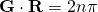 \bold G\cdot \bold R=2n\pi